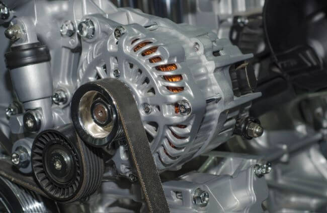 Close-up of a car alternator ready for Mobile Mechanic Penrith's alternator service in Sydney