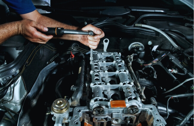 Engine repair in progress by our trusted mobile mechanic in Luddenham.